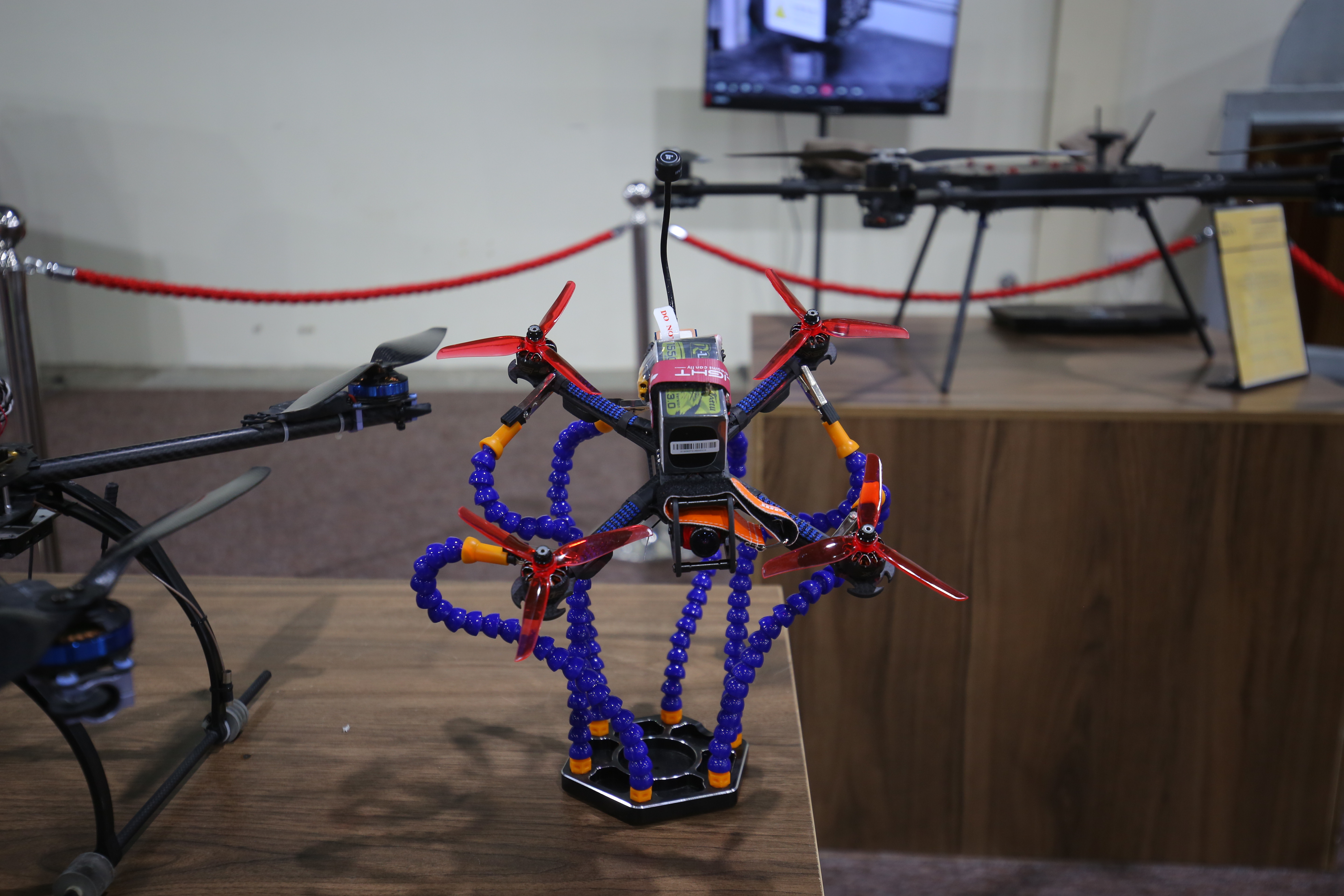 FPV racer on exhibition display